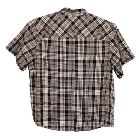 Harley Davidson Mens Plaid Shirt 2XL Button Front Short Sleeve Biker Motorcycle - Picture 11 of 16
